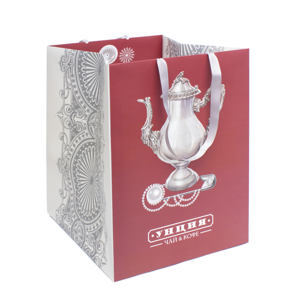 Изображение: отличный товар Пакет подарочный "Жемчужный чайник" Унция 22*30*22