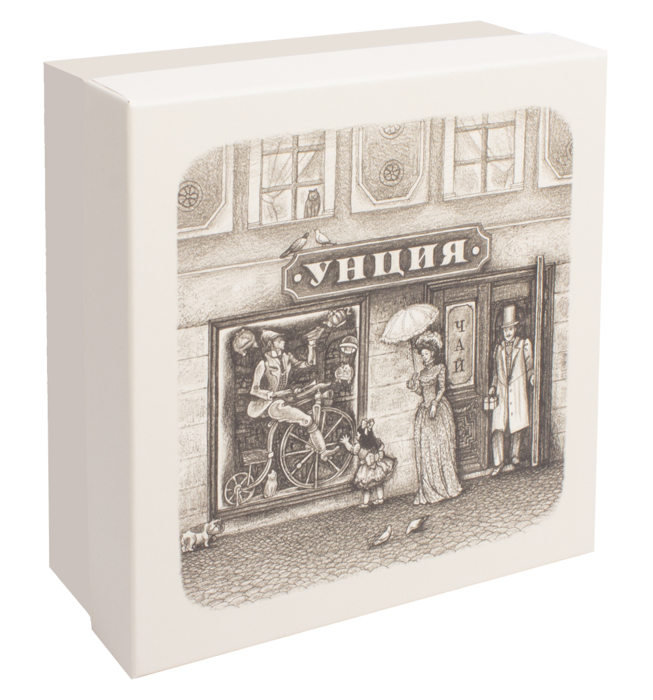 Изображение: отличный товар Коробка "Гравюра" молочная 19*18*7