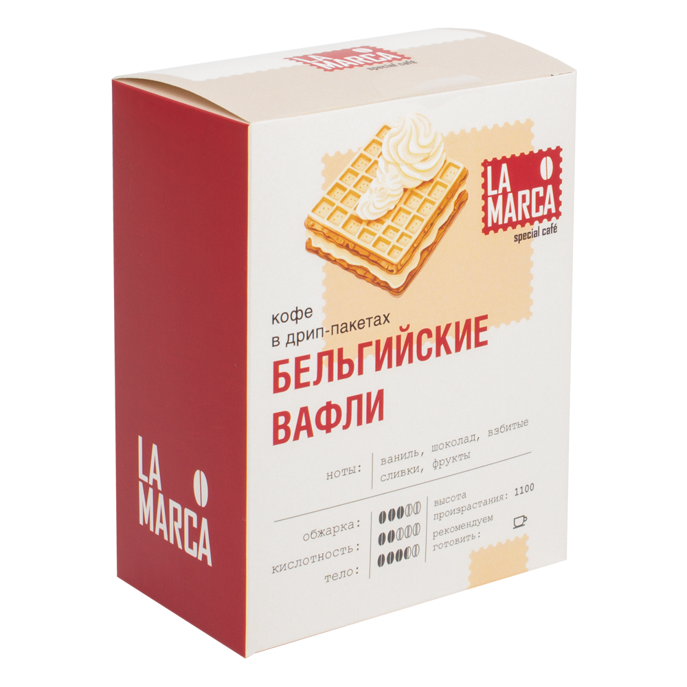 Изображение: отличный товар Бельгийские вафли Дрип-кофе La Marca, н-р 6 шт