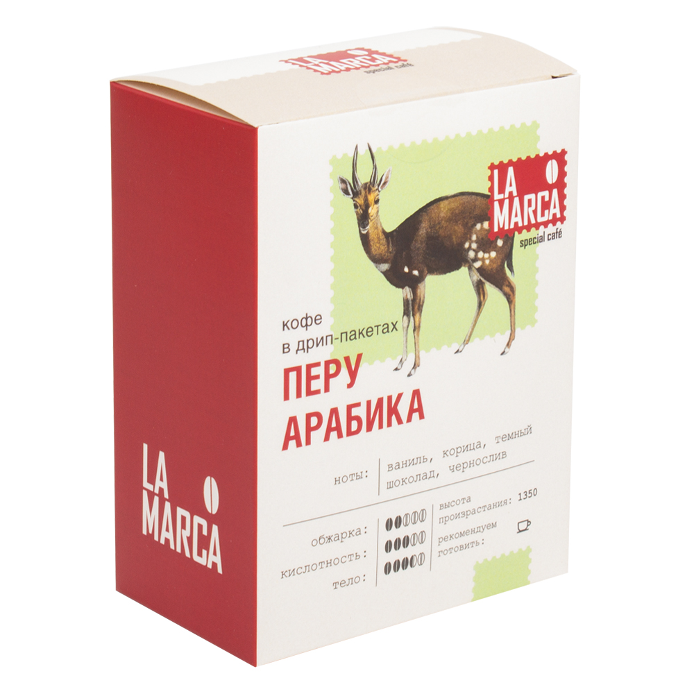 Изображение: отличный товар Перу Арабика Дрип-кофе La Marca, н-р 6 шт