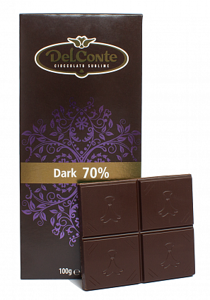 Изображение: отличный товар Черный шоколад DelConte 70%, 100 гр.