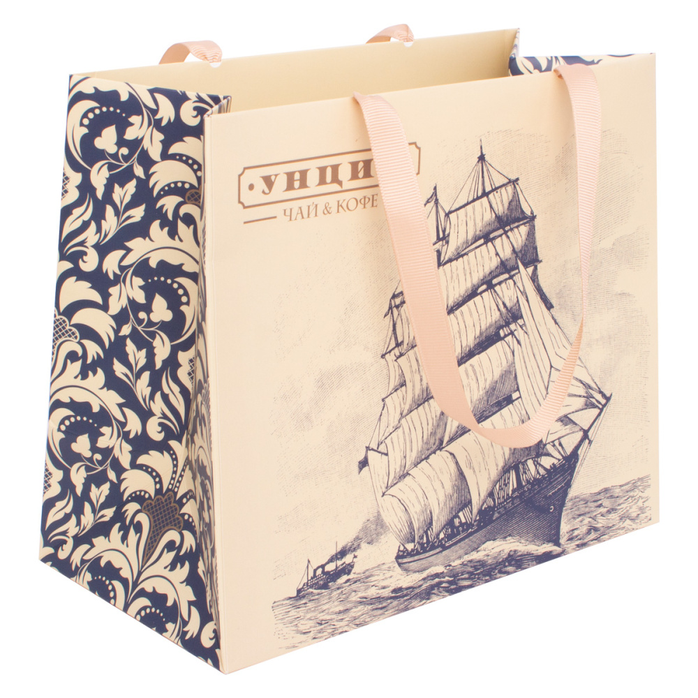 Изображение: отличный товар Пакет подарочный "Корабль" 22,5*19*11,5