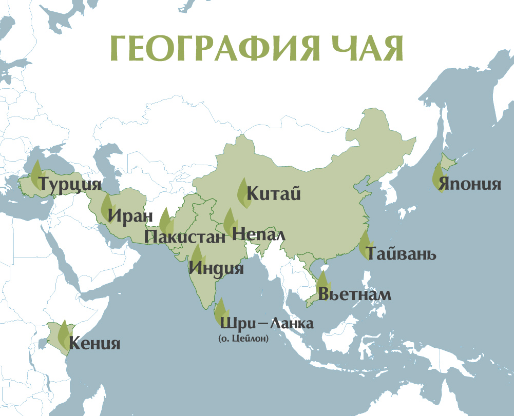 Чайная карта китая