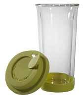 Изображение: отличный товар Чашка "Ди",зеленая 320 мл/двойное стекло