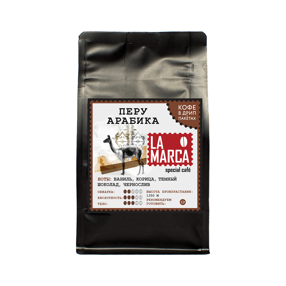 Изображение: отличный товар Перу Арабика Дрип-кофе La Marca, н-р 6 шт