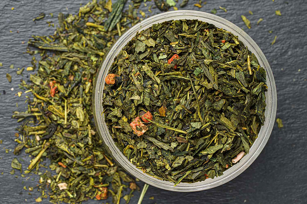 Изображение: отличный товар Клубника с молоком, зеленый чай