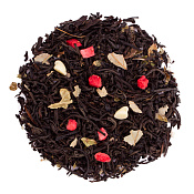 Клубника с молоком, черный чай