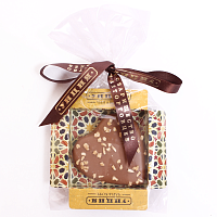 Изображение: отличный товар Марципановое сердце в карамельном шоколаде "Унция"
