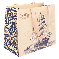 Изображение: отличный товар Пакет подарочный "Корабль" 22,5*19*11,5